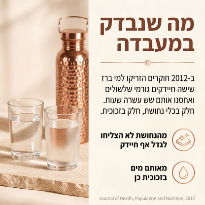 בקבוק נחושת טהורה למים חיים