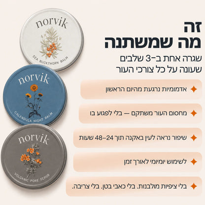 NORVIK | הערכה המלאה לעור הנוטה לאקנה